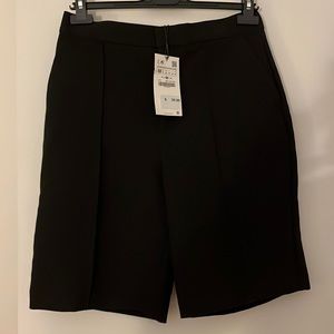 Zara Black Trouser Shorts - NWT